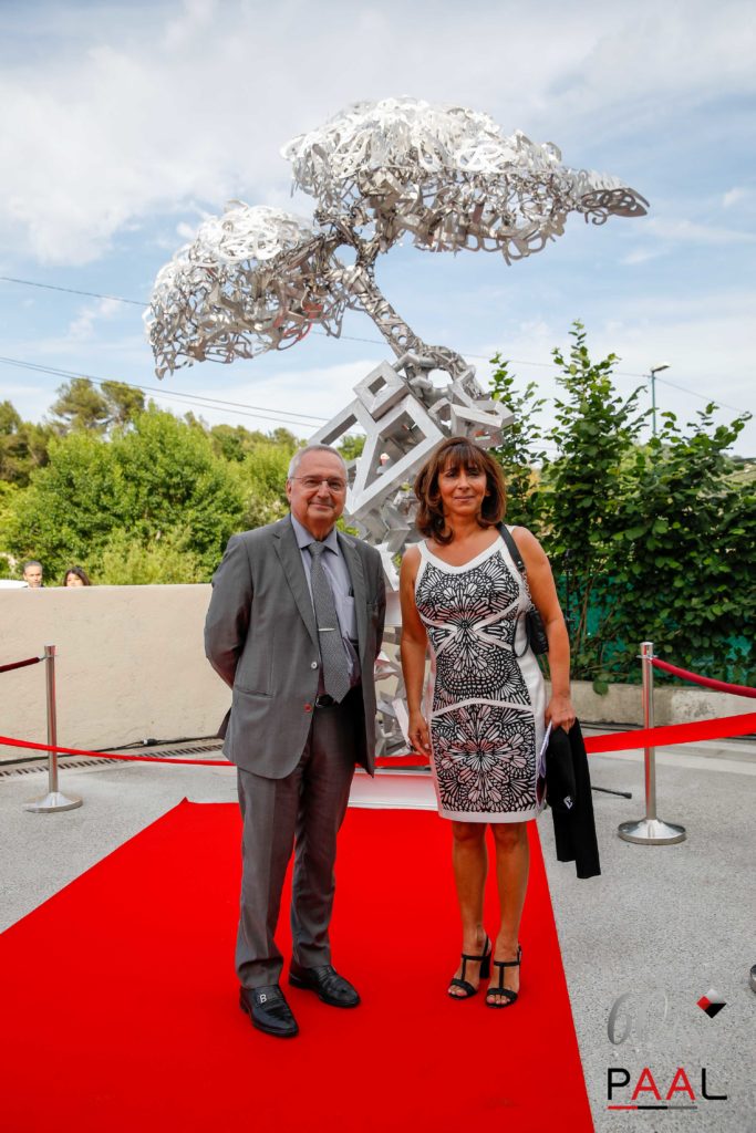 Jean-Pierre SAVARINO - Président de la CCI NICE CÔTE D'AZUR et Christine SCARAMOZZINO, Présidente de la société industrielle azuréenne PAAL | Profilés aluminium