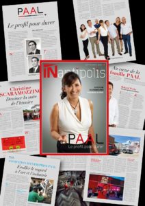 MEDIAS / Patchwork dossier PAAL profilés aluminium dans magazine IN ANTIPOLIS