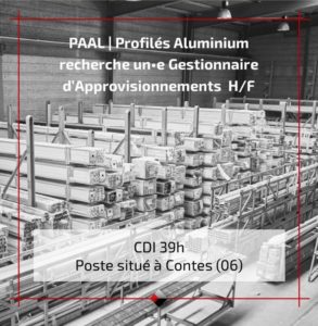 Offre emploi PAAL - Gestionnaire des Approvisionnements H-F