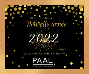 Meilleurs Voeux 2022 / PAAL profilés aluminium